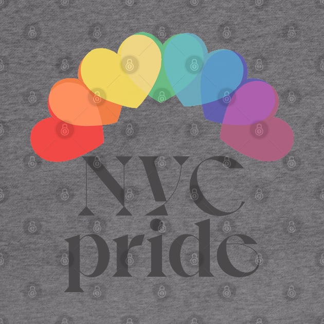 NYC Pride / / Typographic Rainbow Heart Design by DankFutura